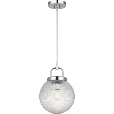 Scott Living Preston Transitional Single Light Pendant In Chrome with LED Bulb