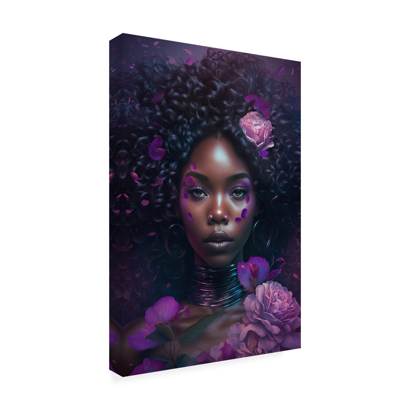 Art mural sur toile tendue - «Black histoire 10» de Wumples, décoration murale pour le salon, la chambre à coucher ou le bureau - 16 x 24