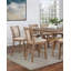 Ensemble transitionnel de 2 chaises à hauteur de comptoir en bois massif beige et naturel