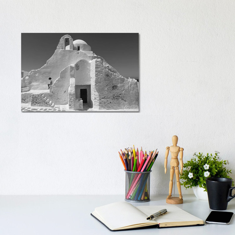 Paraportiani,Mykonos, Greece by Charles Cho - Wrapped Canvas Gallery-Wrapped Canvas Giclée, 20.32 cm H x 30.48 cm W