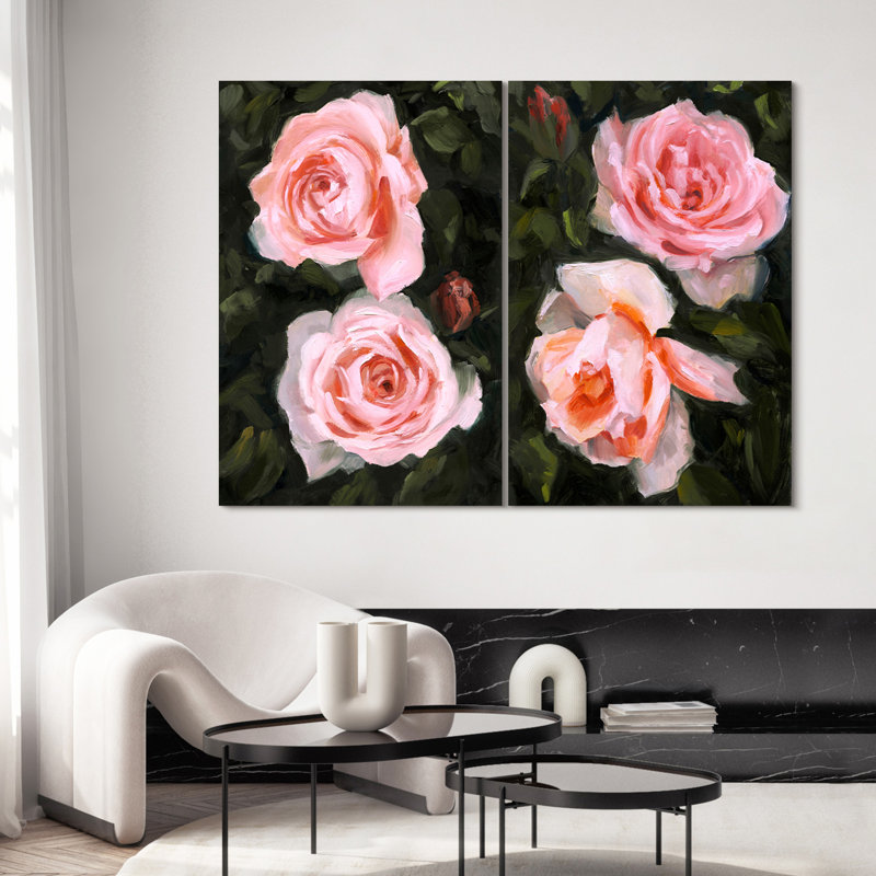 «Ethereal Roses I & II» 2 pièces
