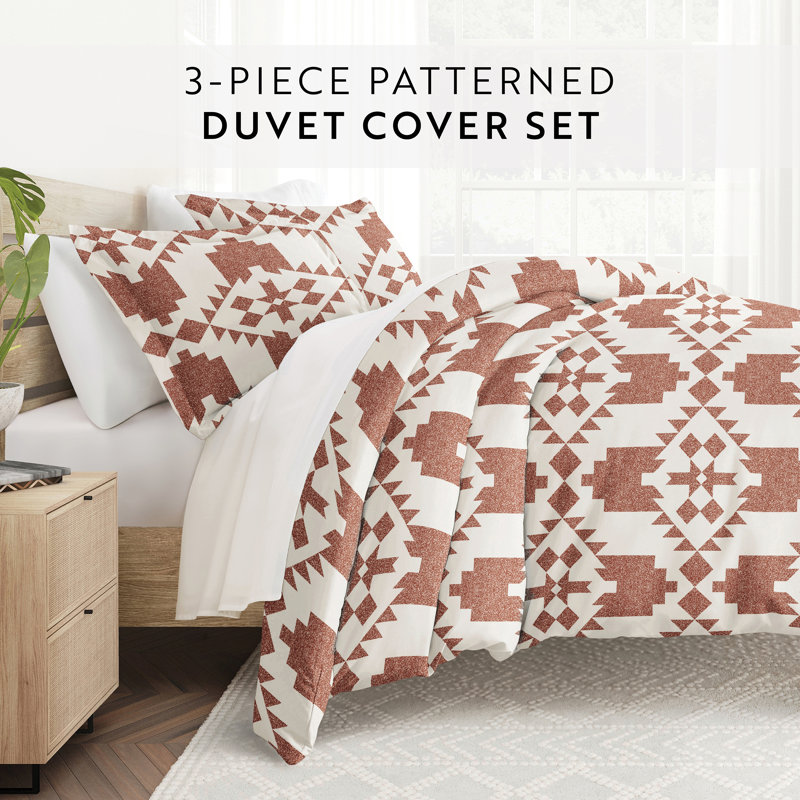 Clay Adobe Diamond Reversible Twin XL Duvet Cover Set