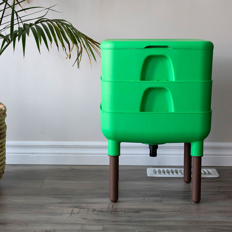 Bac à compost à vers extérieur FCMP, Vert
