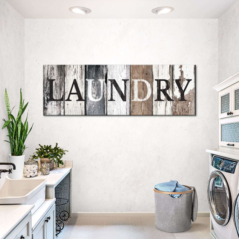 Impression sur toile  Rustic Laundry, H 10 po x l 30 po x P 1,25 po