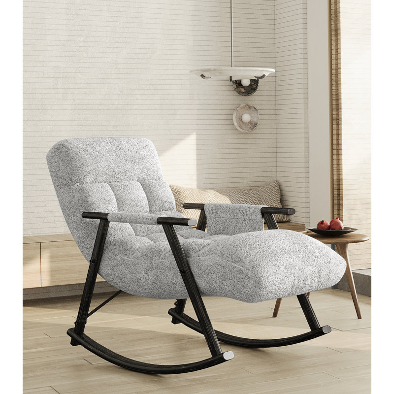 Chaise berçante pliante Casual, Gris