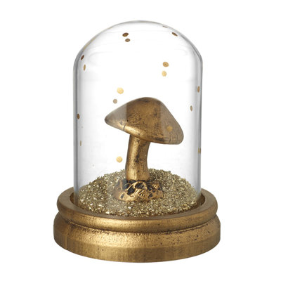 Decorative Mushroom in Cloche