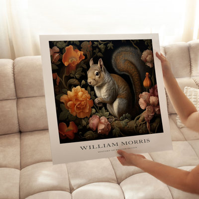 Animaux William Morris Squirrel VI Cottage, reproduction d'art non encadrée