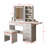 Stylish Vanity Desk with Adjustable Lighting, Open Shelves, and 5 Drawers for Organized Makeup Storage