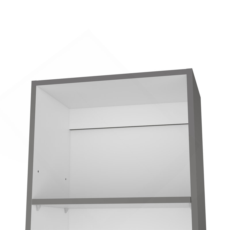 Bookcase XS Benzoni, Office, Matt Gray / White, Multicolor