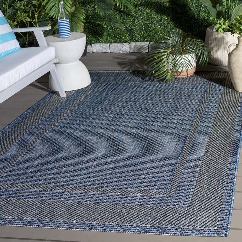 Courtyard Power Loom Performance No Pattern Indoor Rug, 5'-3" x 7'-7" Rectangle