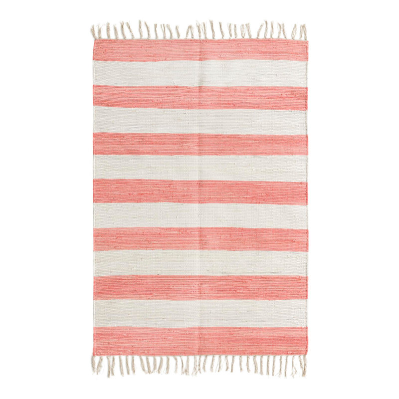 Clerestory Cotton Striped Indoor Rug, Rectangle 4'1" x 6'1"