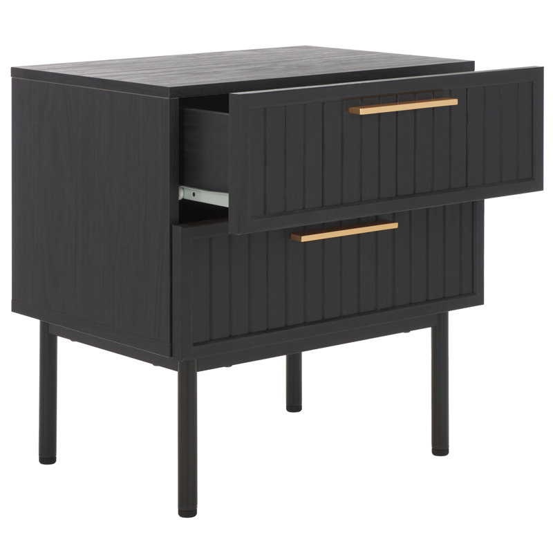 Table de chevet Casmira, Noir