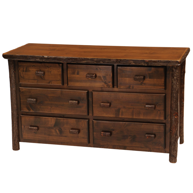 Commode à sept tiroirs Fireside Lodge Hickory - Espresso - Ligne standard, Express