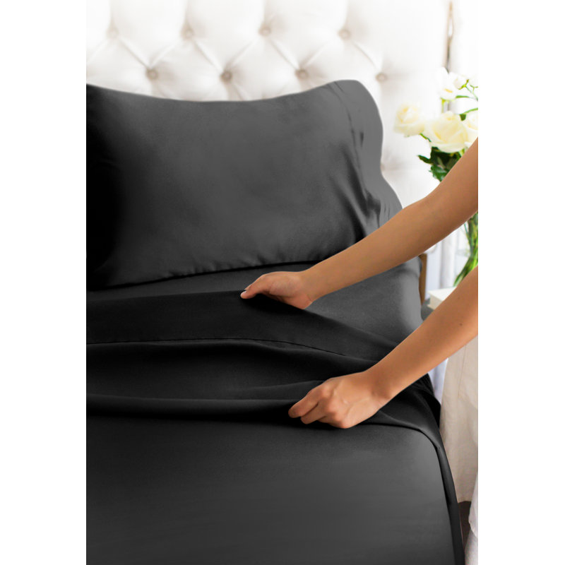 White Queen Bamboo Deep Pocket Cooling Sheet Set