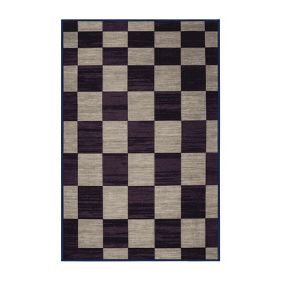 Tapis mauve lavable à la machine