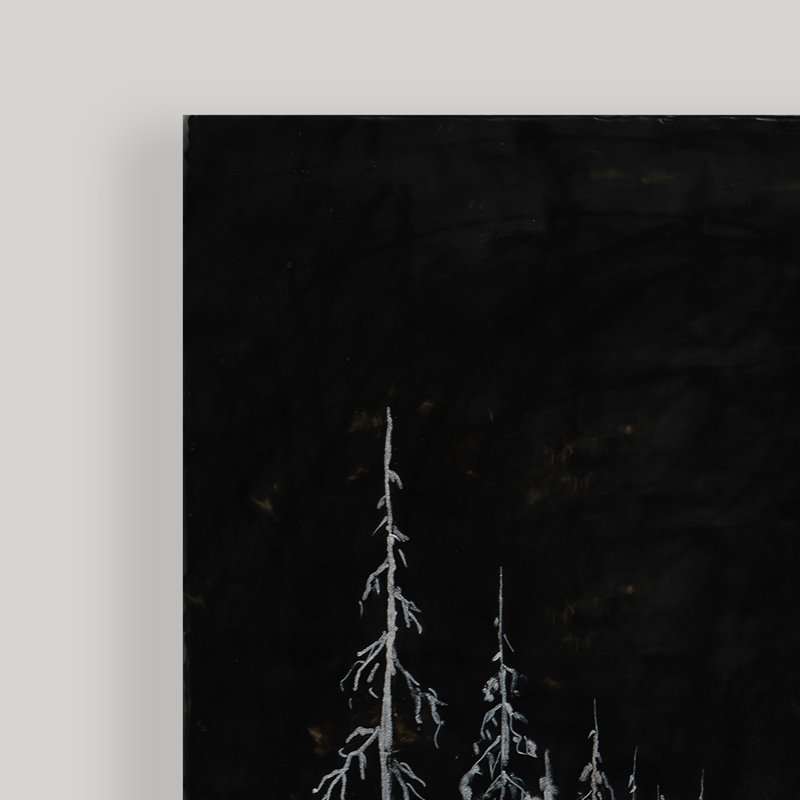 «Monoscape XXXII», art mural par, H 12 po x l 16 po, Toile tendue