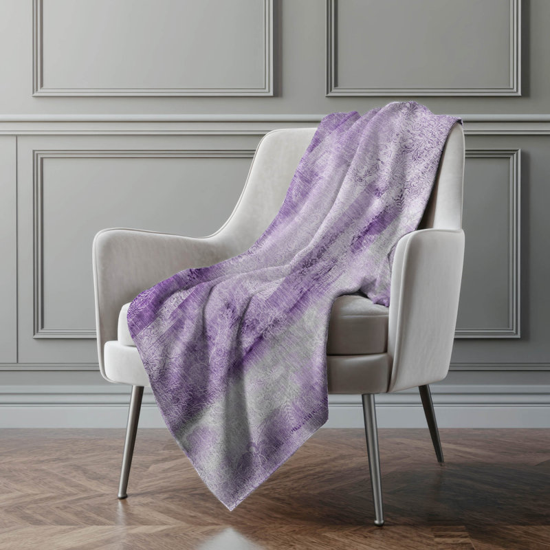 Jeté en sherpa Addison, Mauve abstrait 7 