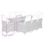 Ensemble de bistro rectangulaire en polyéthylène-1003803091