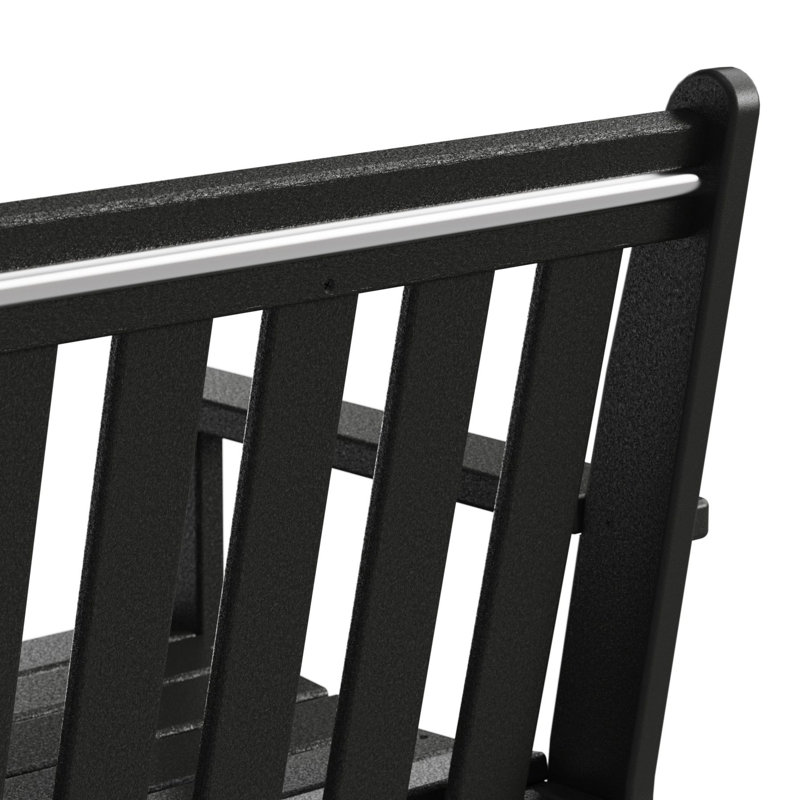 Banc de patio POLYWOOD Vineyard, H 35,25 po x l 60 po x P 24 po, Noir
