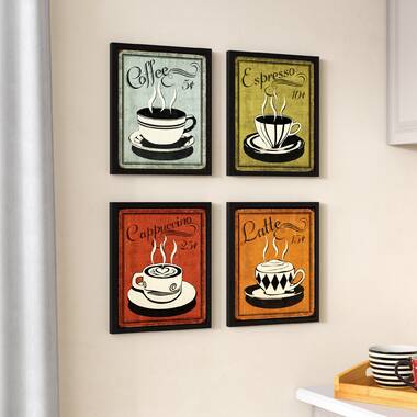 Gallery wall with framed shopping bags - Alice In Cookingland