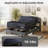 Upholstered Platform Bed With Wingback Headboard，Wood & Metal Frame, Underbed Storage-123043681-123043682