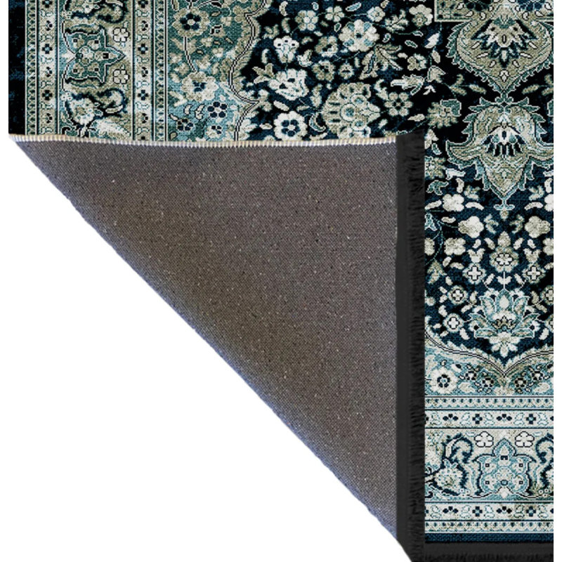 Roseleen Performance Washable Oriental Indoor / Outdoor Rug, Rectangle 5' x 6'7"