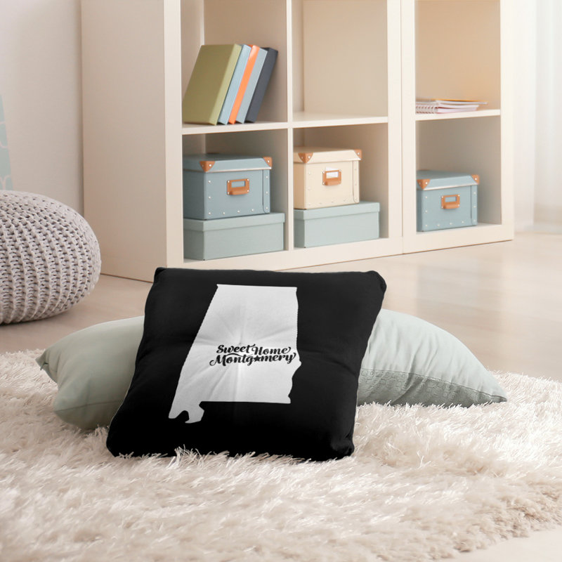 Housse de coussin et insert, H 26 po x l 26 po, Noir, Montgomery