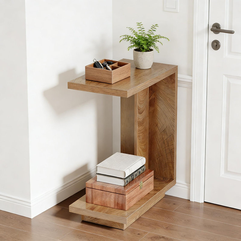 Élégante table de chevet en forme de C pour canapé et canapé | Idée de cadeau