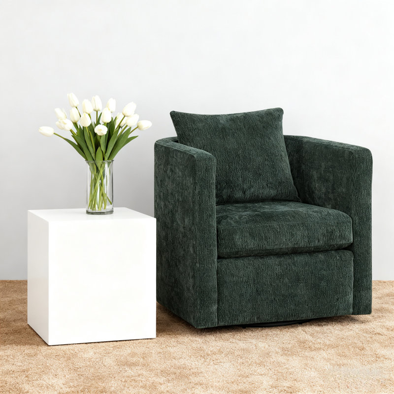 Fauteuil demi-tonneau Modern Kelly, Vert