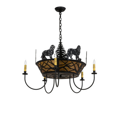 Chalynn 8 - Light Dimmable Wagon Wheel Chandelier