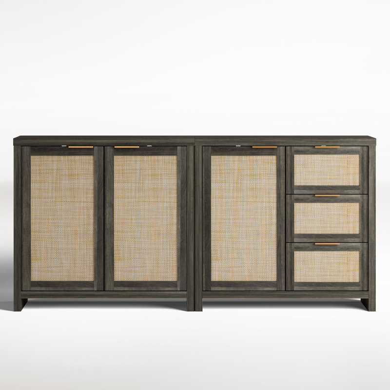 Dearbhaile 65" Sideboard with 3 Drawers, Midnight Oak