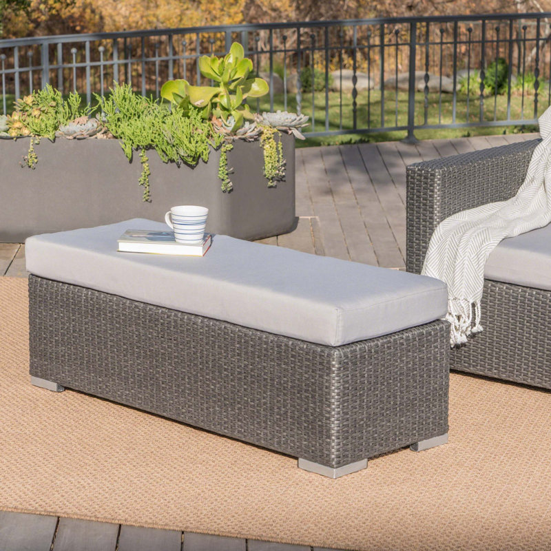 Patio Bench, Gray