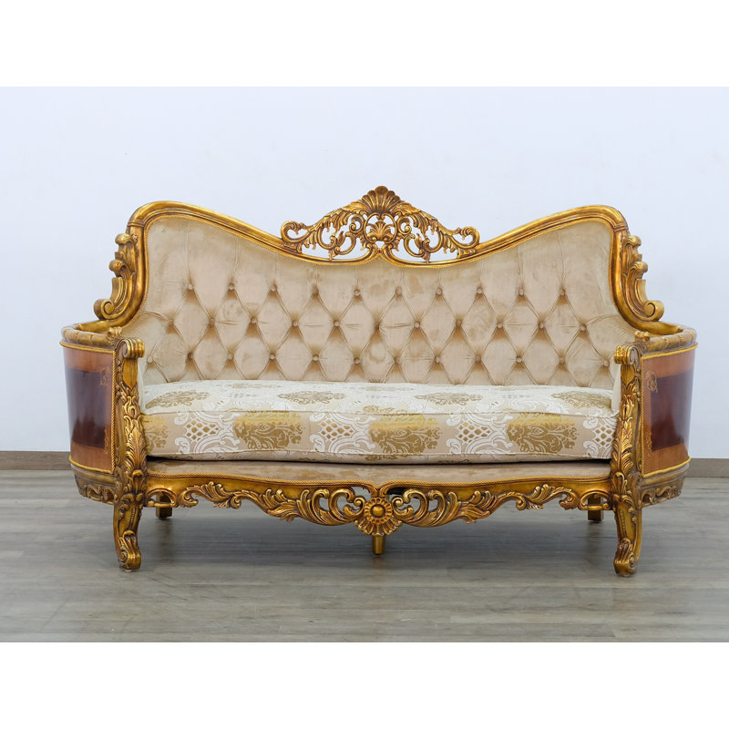 Maggiolini Loveseat, Gold, beige, light brown, Dark Gold