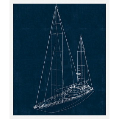 Boat Rendering 3 Framed Graphic Art