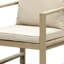 Ensemble de 2 fauteuils d'extérieur Beli, housses beige lavables, brun naturel