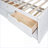 Twin Size Solid Pine Wood Captain Storage Bed with Built-in Bookshelves, 3 Drawers &amp; Trundle - No Box Spring Needed, White Wash-1445443439