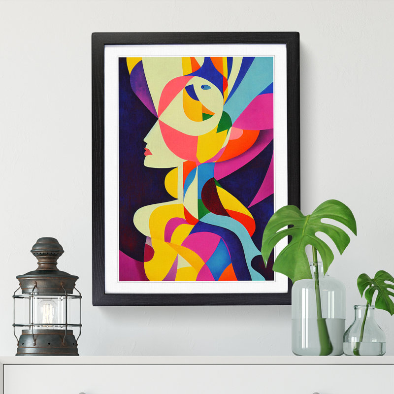 FRM-V0523-69X Angel - Single Picture Frame Print, 64cm H x 46cm W x 2cm D, Walnut Framed