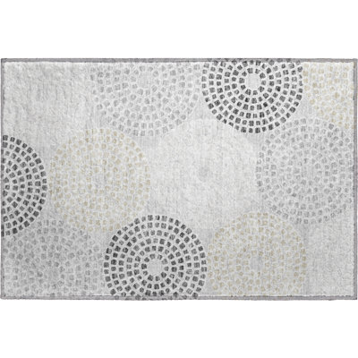 Premium Machine Washable Prisco Gray Rug