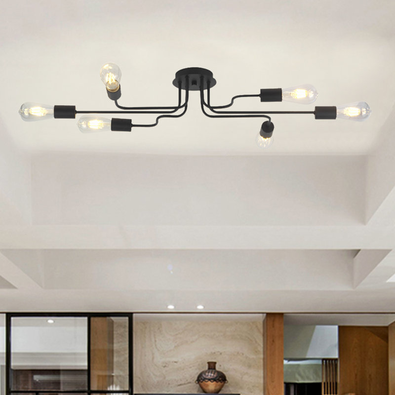 Semi Flush Mount, Black