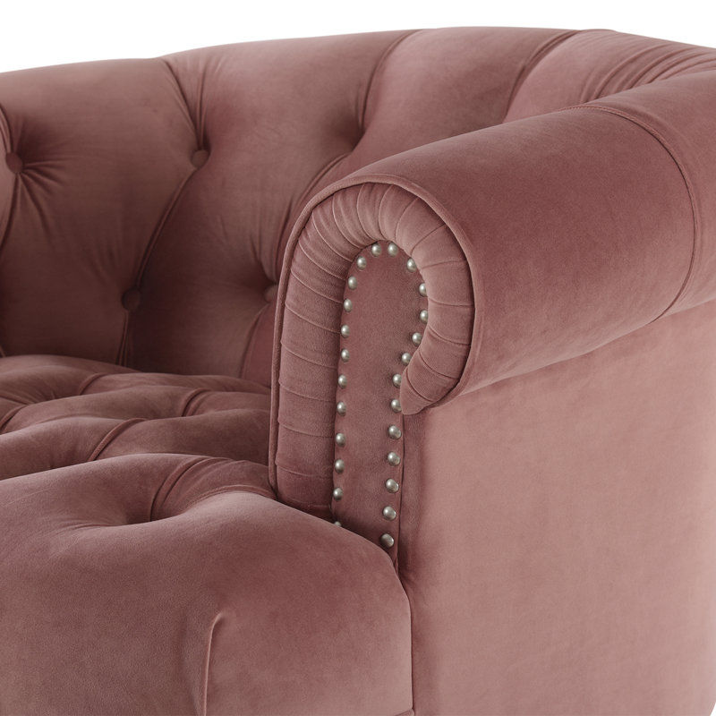 Mercer Velvet Armchair, Ash Rose Velvet