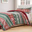 Ensemble de courtepointe 2 pièces Greenland Home Fashions Fair Isle Red 68 x 88 + 20 x 26-1720659714-1695003415
