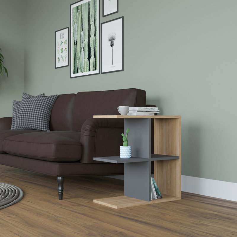 End Table, Oak/Anthracite