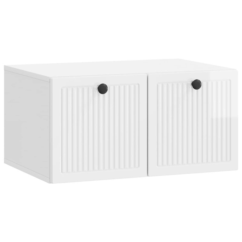 Unfinished TV Stand, High Gloss White, 30cm H x 59.5cm L x 41cm W