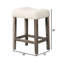 Ensemble de 2 tabourets de salle à manger à hauteur de comptoir, tabouret de style transitionnel avec repose-pieds et tabouret de bar-1156067910-1156067905