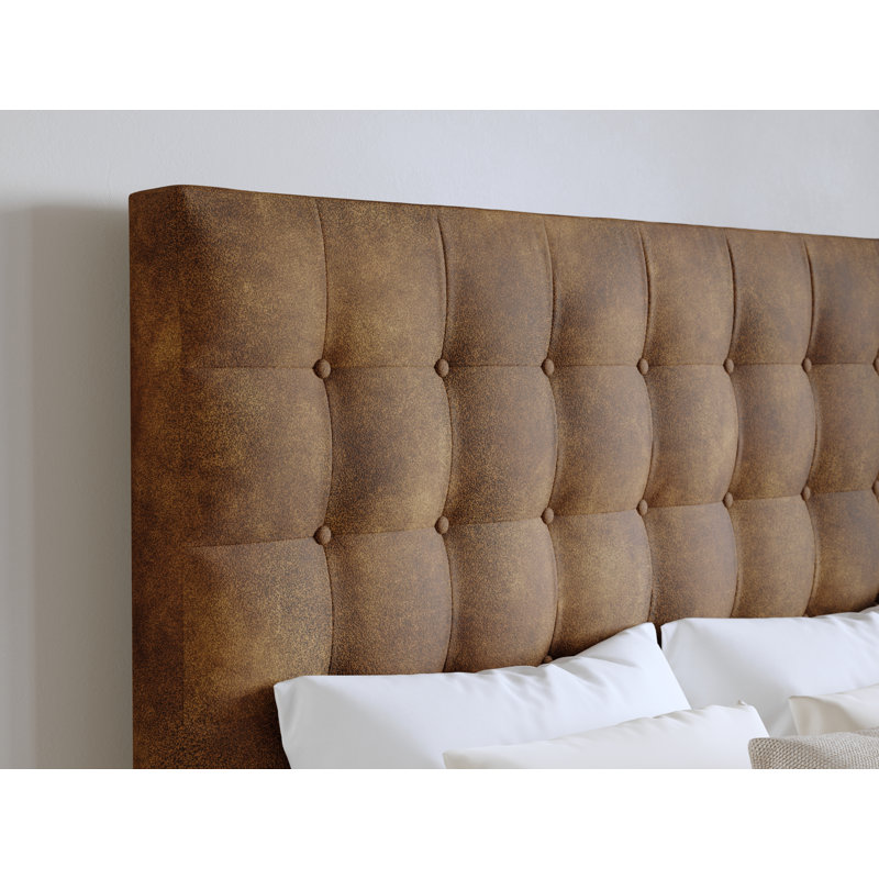 Tête de lit tapissier Salm, Très grand, Brun