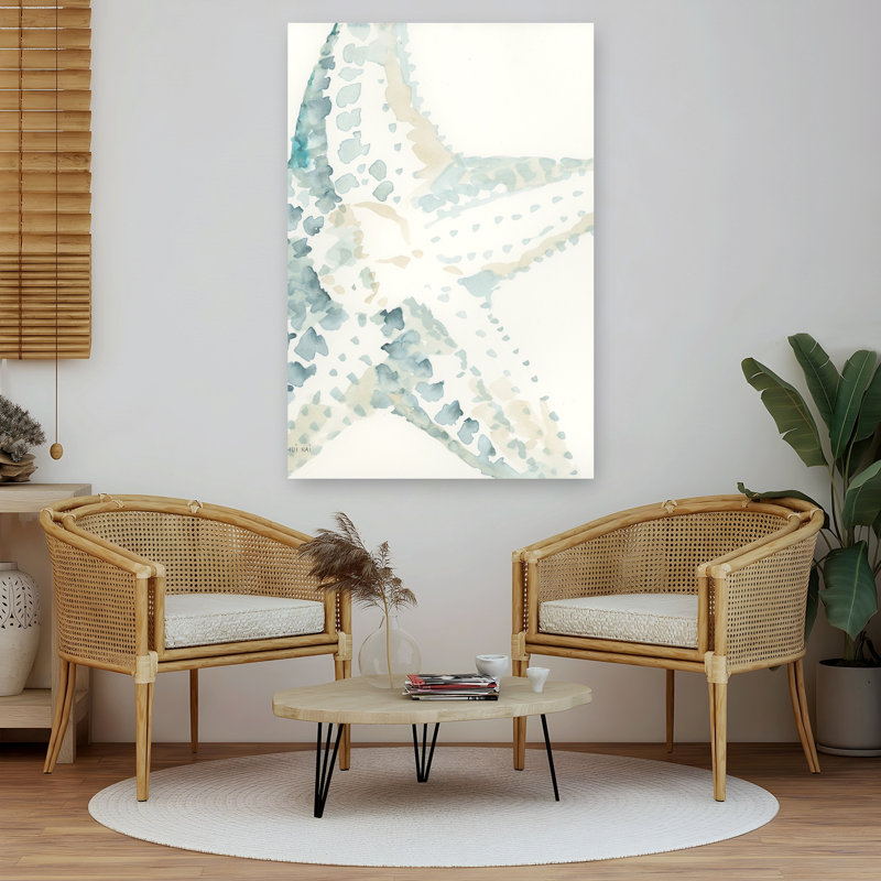 «Timeless Starfish Abstract Starfish Coastal», reproduction d'art murale, H 60 po x l 40 po