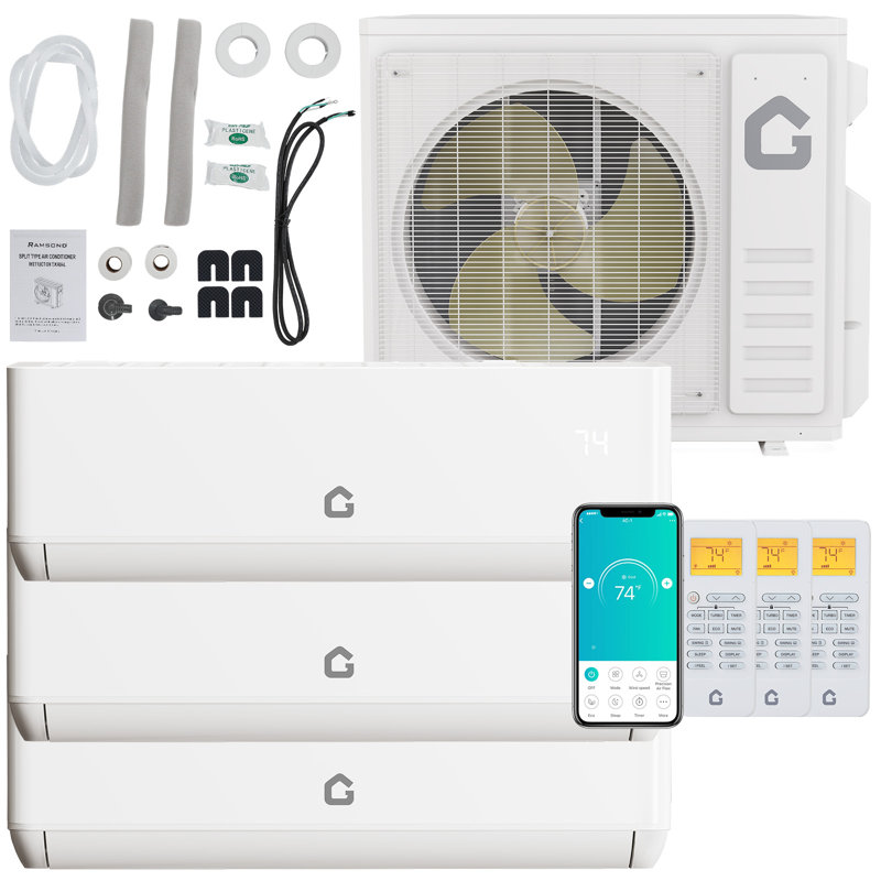 3 têtes d'intérieur 12K BTU