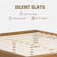 Structure de lit en bois massif NTC Sapa - Menuiserie japonaise minimaliste, pas de sommier tapissier, lattes silencieuses, assemblage facile-1995326086-1995326087