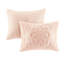 Couvre-lit à franges en coton chenille Medallion Blush