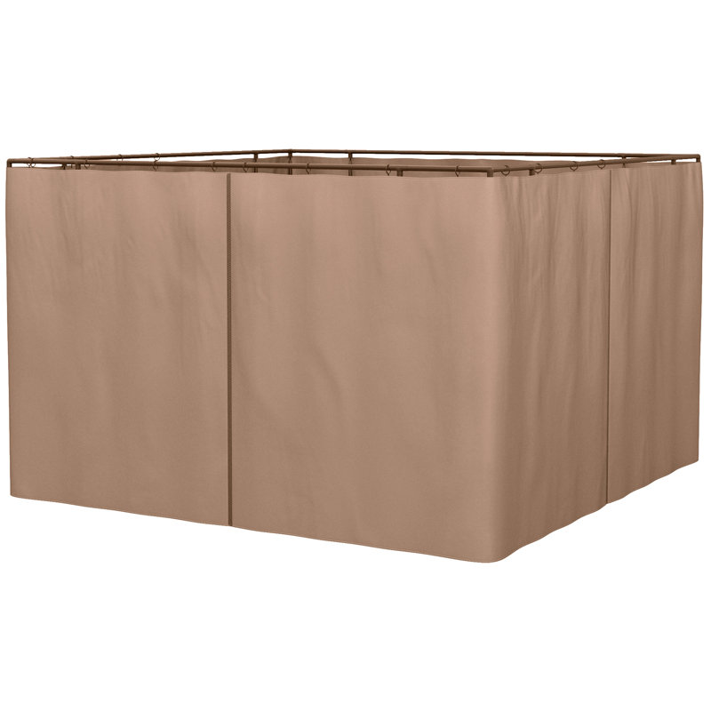 Panneau latéral de pavillon de jardin 10 pi X, brun. Comprend des panneaux, des crochets,. For & Cabanas. Fournit de l'ombre, de l'intimité et bloque les irritations indésirables. Rideaux à fermeture à glissière. Facile à assembler. Convient à plusieurs styles.